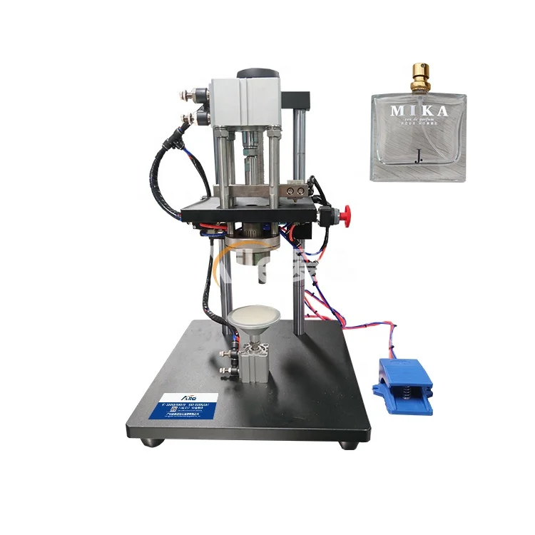 Perfume bottle sealing collaring machine 30 ml 50 ml 100 ml pneumatic capping machine locking machine