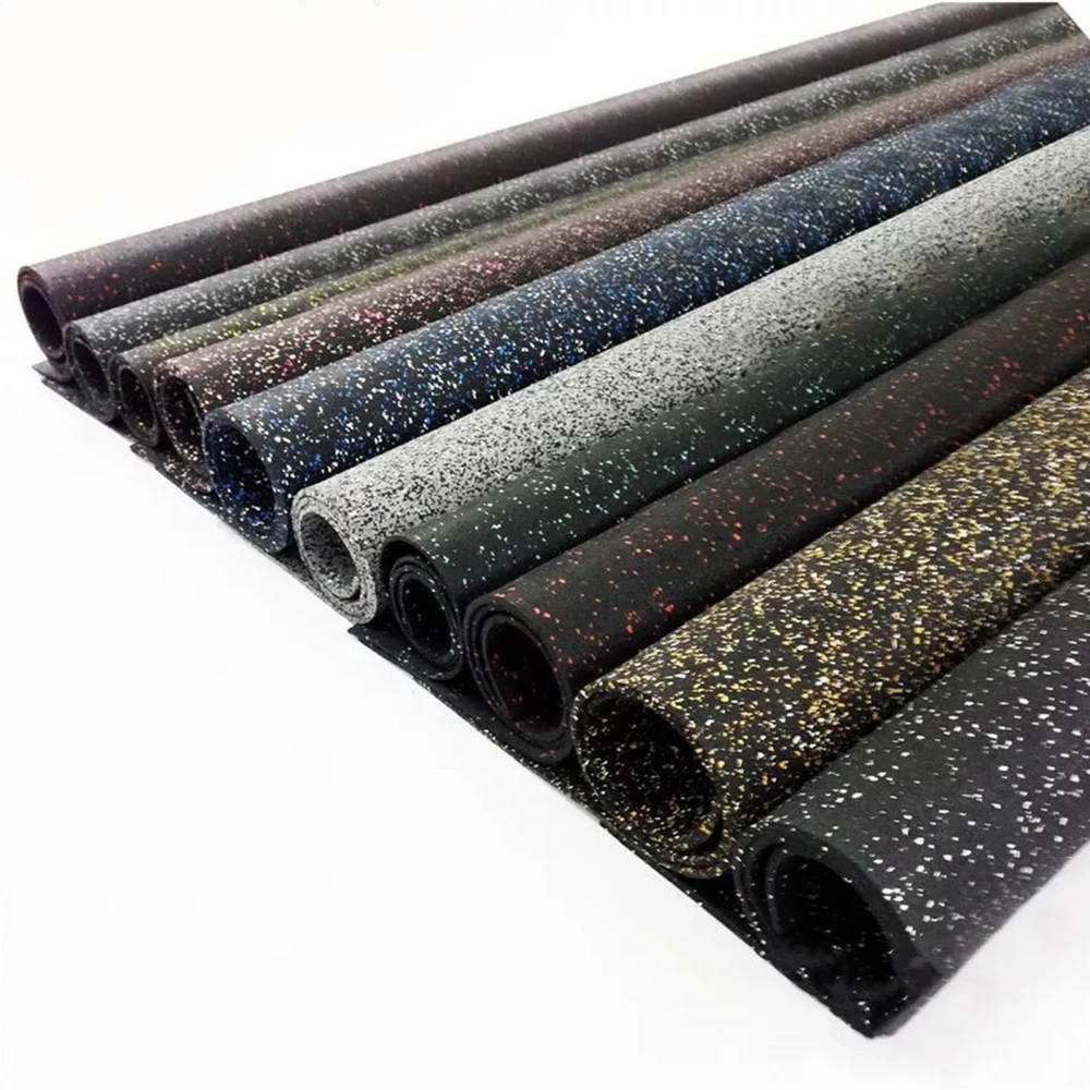 
manufacturer supply fitness center not easy deformation 8mm thickness EPDM rubber gym flooring rolls 