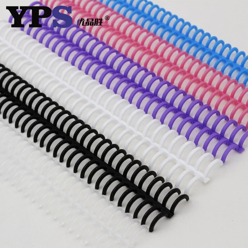 DIY Plastic Binding Strip Loose-leaf Ring Binding Clip For Notebook Spiral Coil Clips Paper Plastic Book Binders For School