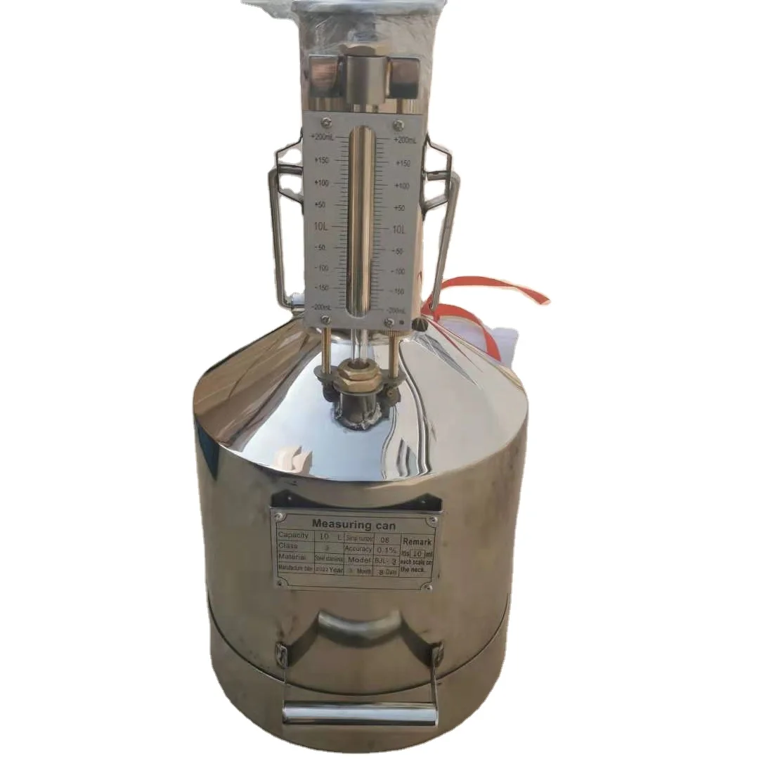 Stainless Steel 20L Standard Fuel Measuring Can Calibrated Prover