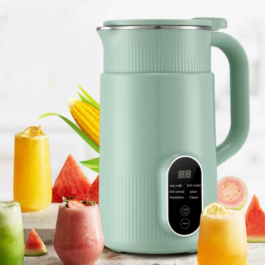 8-in-1 Nut Milk Machine 10 Blades Automatic Almond Milk Machine Homemade Plant Milk Soybeans Dairy-Free Beverages Delayed Start