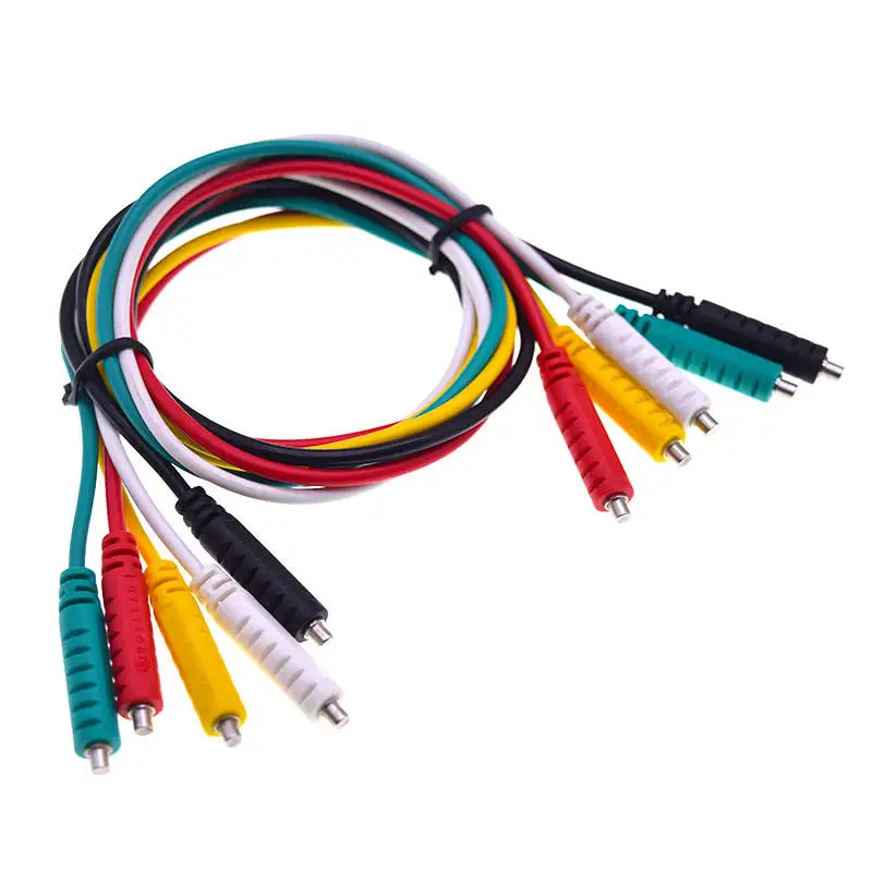 Магнитные испытательные выводы, мягкие силиконовые гибкие перемычки, Тестовые провода, 30 в, 5 А переменного тока, 3,3 фута, магнитные перемычки, 5 шт.