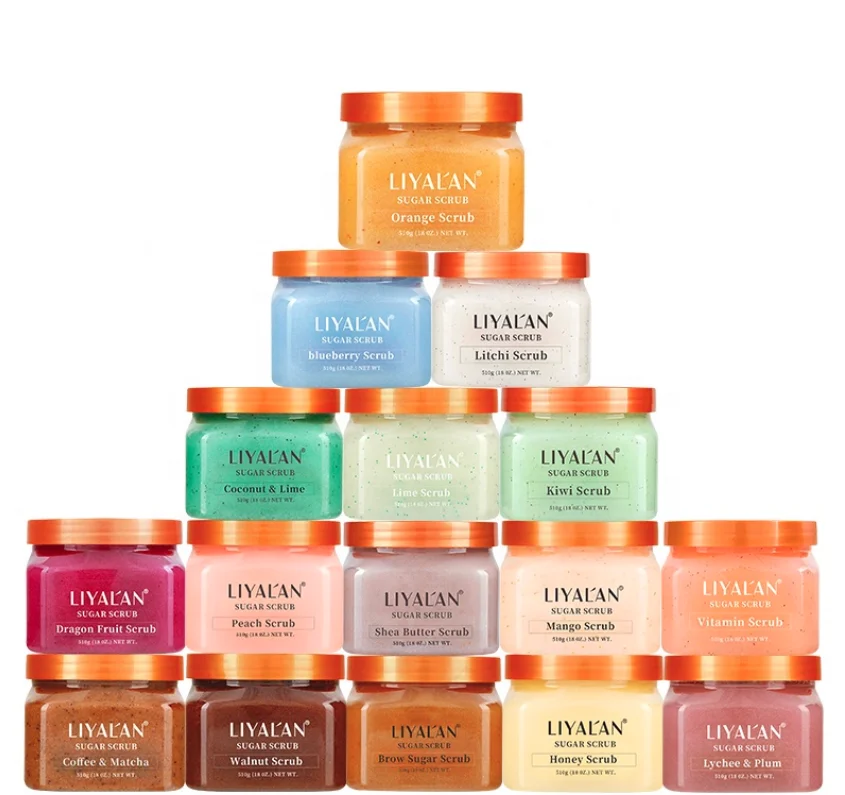 Organic Exfoliantes Face Scrubs Private Label Organic Fruit Deep Cleansing Whitening Mud Body Scrub