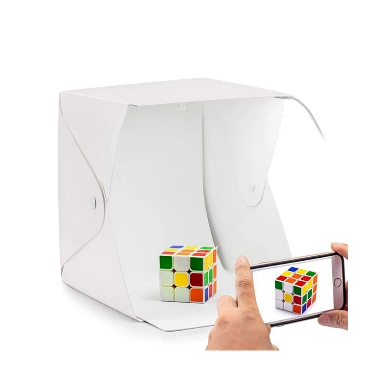 
 Портативная мини-Фотостудия 20*20 см фотография Фон светодиодная подсветка комната палатка настольная съемка новое поступление  