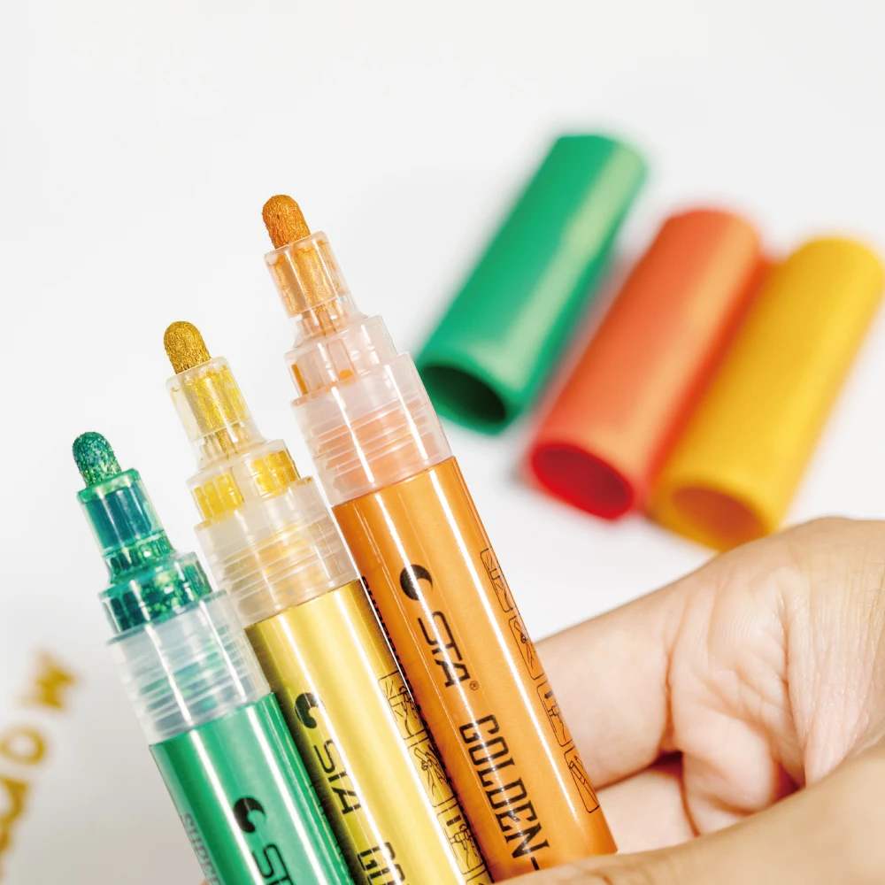 Chrome Mirror Marker Paint Pen for Hand Drawing Reflective High Gloss Metal Plating Model Pen Inspired by Gundam for Art Markers