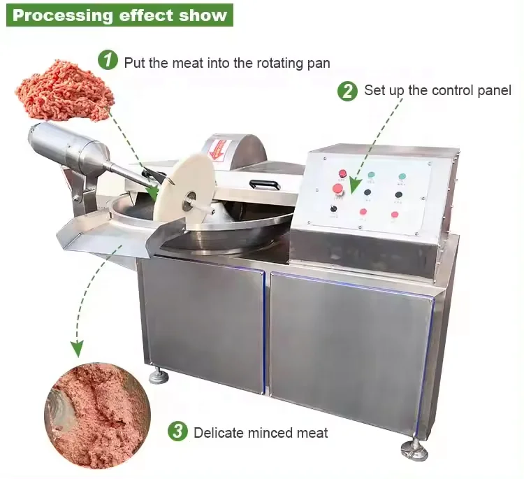Commercial Electric Sausage Meat bowl cutter 20 liters chopper mixer vegetable cutter emulsify Meat chopping machine cutter
