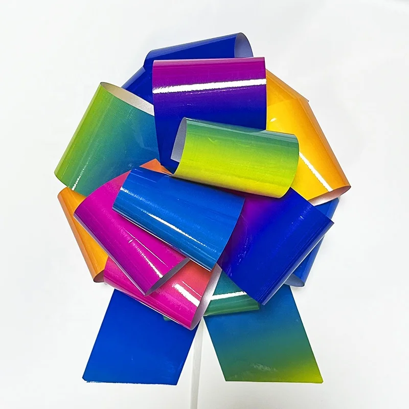 Christmas Flower Gift Packing Custom Pull Ribbon Gift Bow Plastic Pulling Ribbon