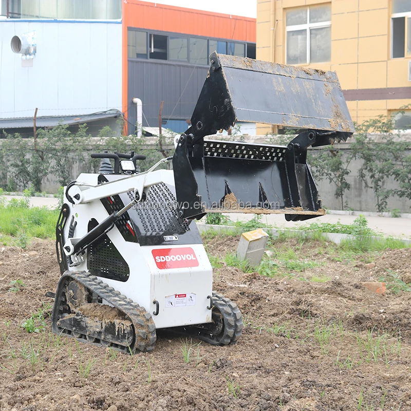 Mini loader skid steer loaders with tracked snow blower lawn mower breaker hammer earth-moving machinery