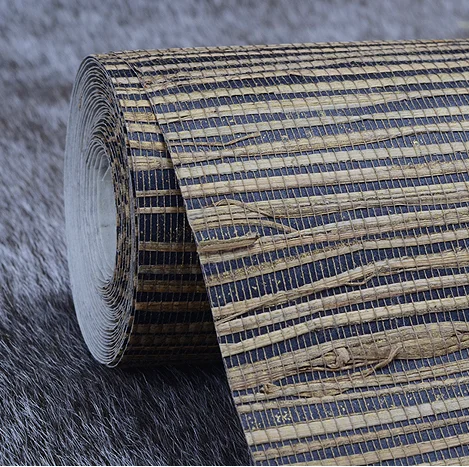 Free Sample Multi Color Vintage Grasscloth Wallpaper Roll home decor bedroom wallpaper