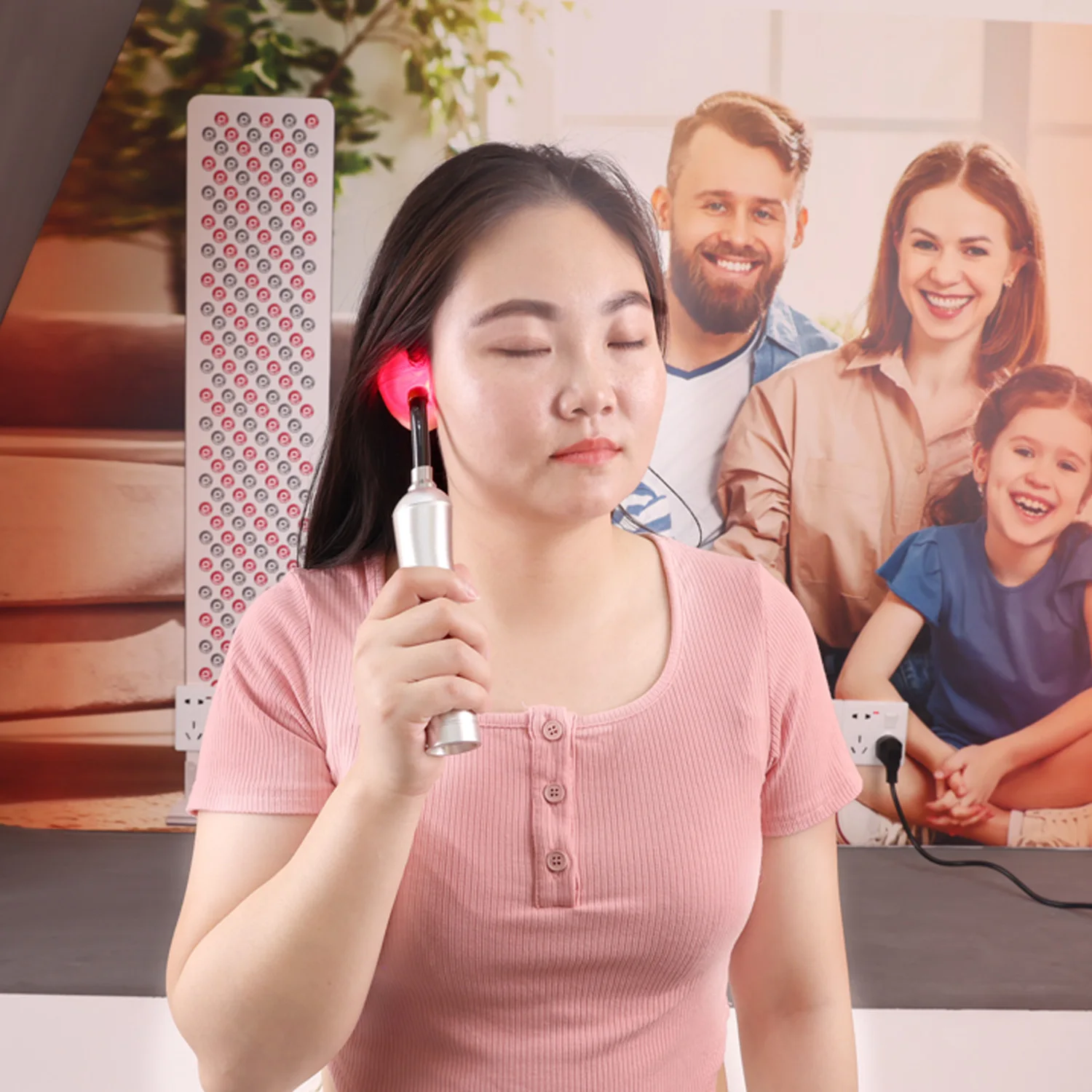 Rechargeable LED Therapy Flashlight Nose Ear Pain Relief Inflammation Support Red Light Therapy Torch Pen