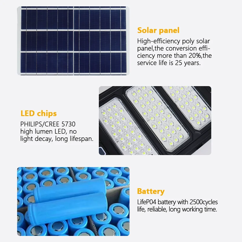 All in one 100w 200w 300w 400w 500w  light  with IR motion sensor of street solar light