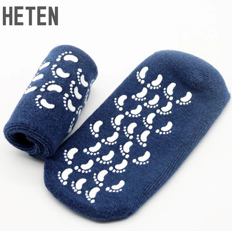 Socks grip non slip gel bottom fashion tie dye foot spa gel silicone socks for women moisturizing