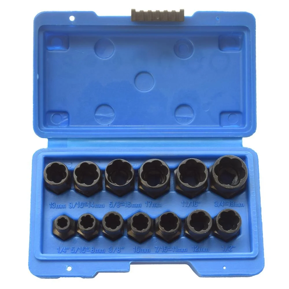 
13pcs Impact Bolt & Nut Remover twist socket tool Set Nut Extractor Socket 3/8