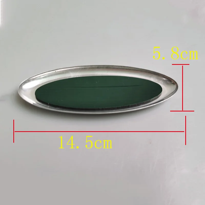 Chrome Car Body Stickers Logo 175mm 145mm Oval Front Grille & Rear Tailgate Emblem For FORD FOCUS