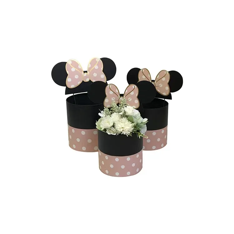 3 PCS SET MICKEY, MINNIE, LOVELY CYLINDER FLOWER BOX