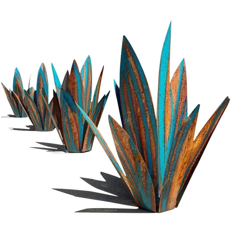 Лидер продаж садовые фигурки Agave металлическое искусство текила Золотой Железный домашний декор садовое