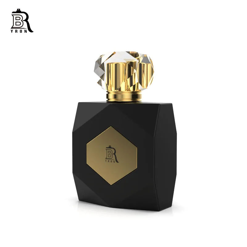 100ml Factory hot sale low MOQ good price luxury golden chrome black plated perfume bottle zamac cap bulk sale1