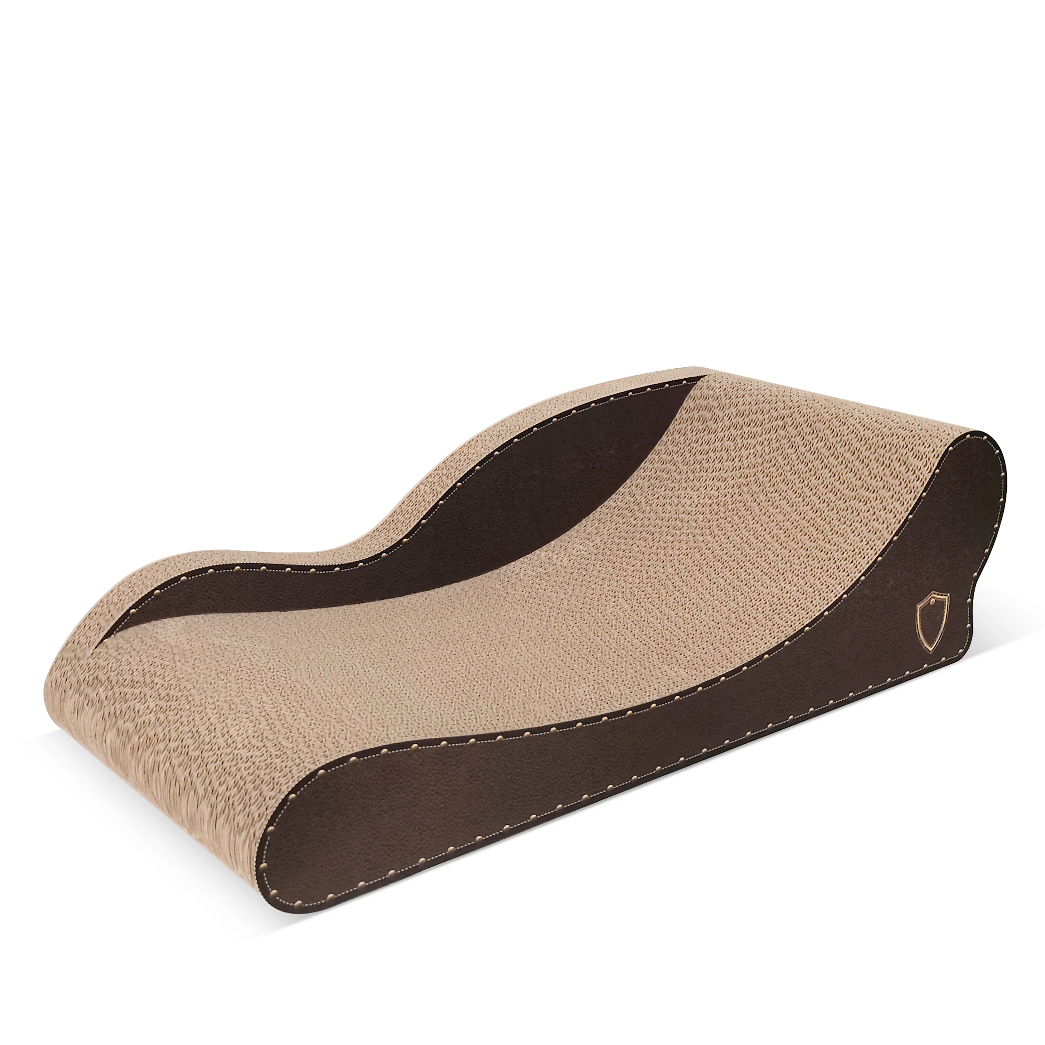 Craft Corrugated Paper Scratching Cardboard IC-5050 Luxury Sofa-shape-60-coffee Wooden Chaise Cat Scratch Board