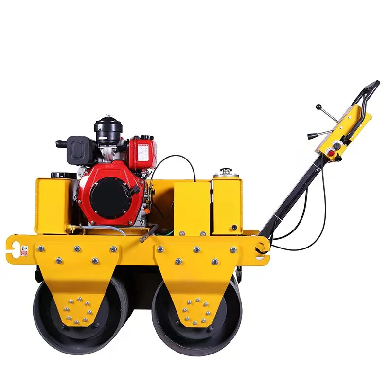 Vibratory Steel-wheeled Roller Real price Pedestrian Roller with Double Drum