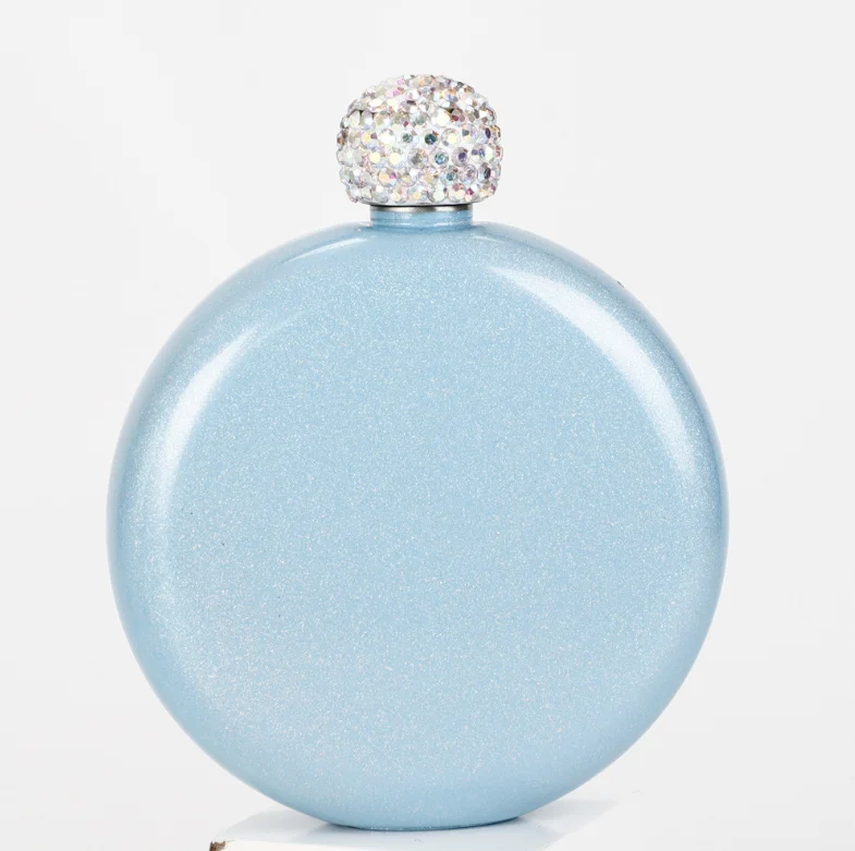 Colorful stainless steel 5oz pocket round hip flask