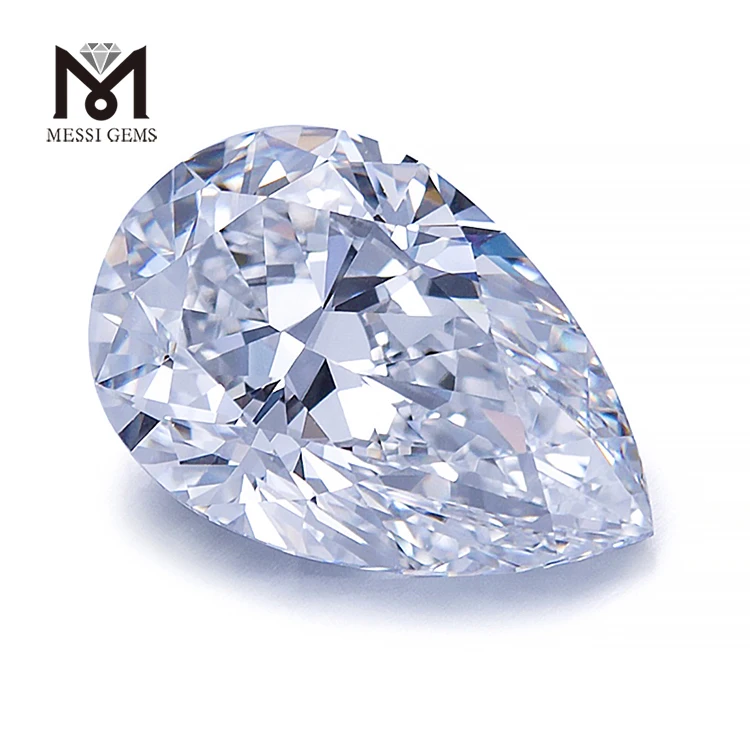 Messi Gems 1CT 2CT 3CT  D  VVS-VS CVD Fancy Pear Cut loose lab grown diamond For Custom Jewelry
