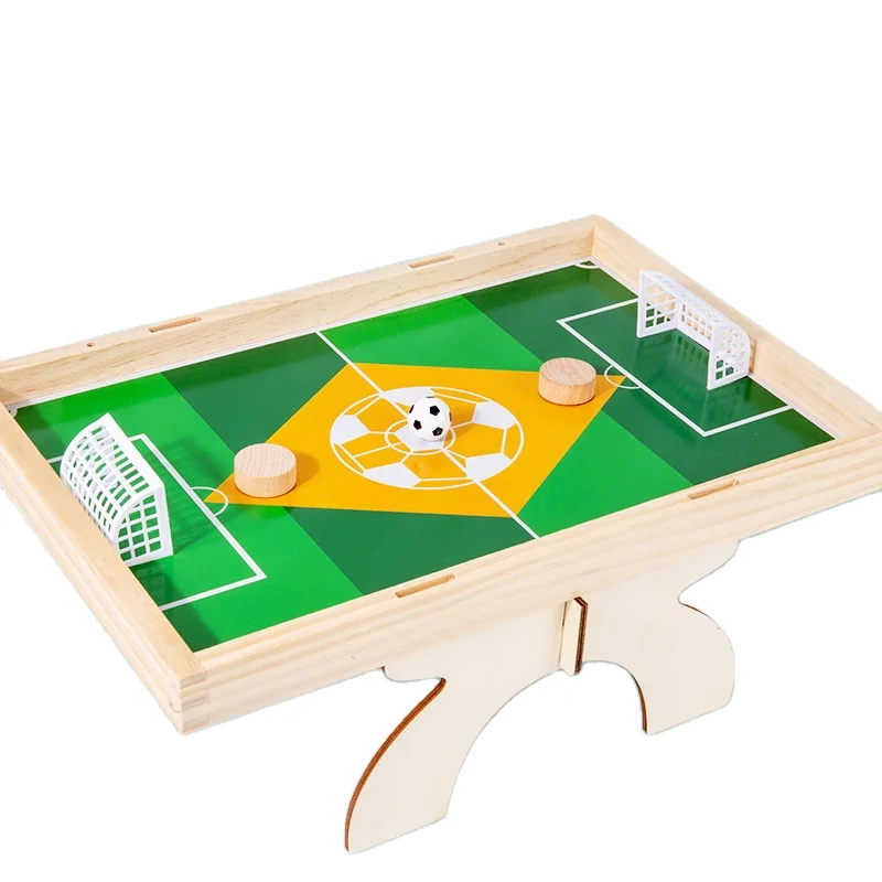 Hot Sale Wooden 2 in 1 Mini Soccer Tables and Flight Chess Kids Pretend Play Educational Toys
