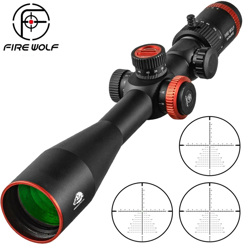 FIRE WOLF QZ 6-24X50 IR FFP первый фокальный плоский тактический прицел красный GreenSniper для охоты