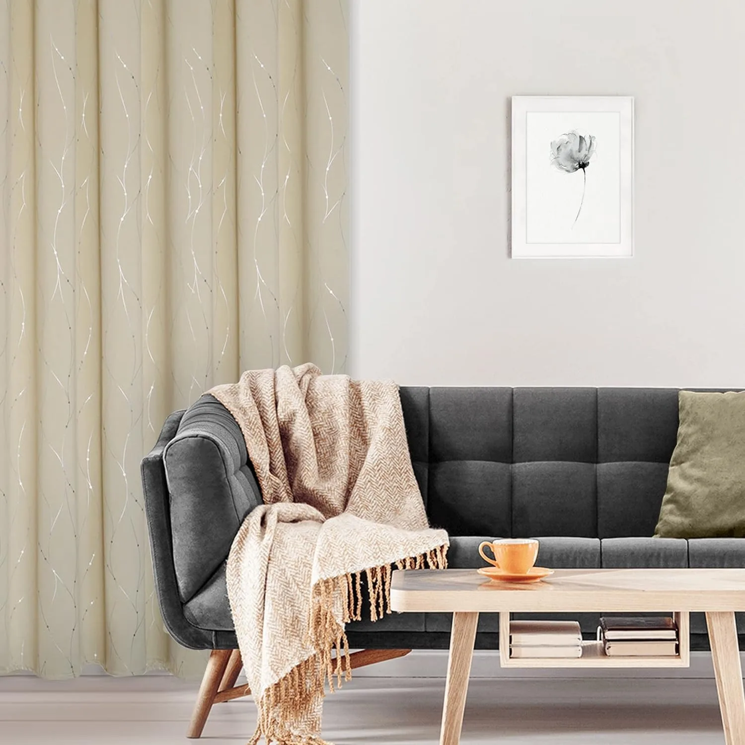 JA Customizable Thermal Insulated Blackout Curtains for Bedroom and Kids Room  Sun Blocking Window Curtains for Home Decoration