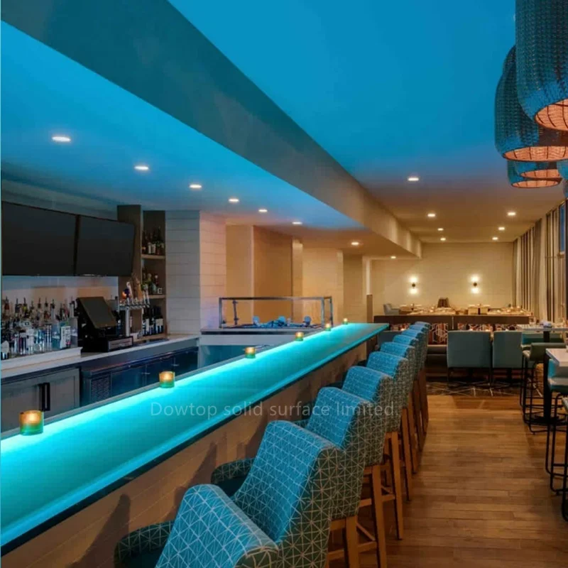 Home design artificial stone small kitchen wine bar counter mini hotel bar counter