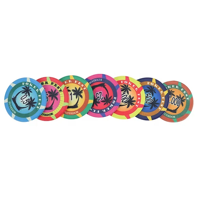 Any Design Can Coconut-tre Poker Chips With Custom Print Poker Chip Keramik Design of Chips Poker Ceramic for Casino Playing
