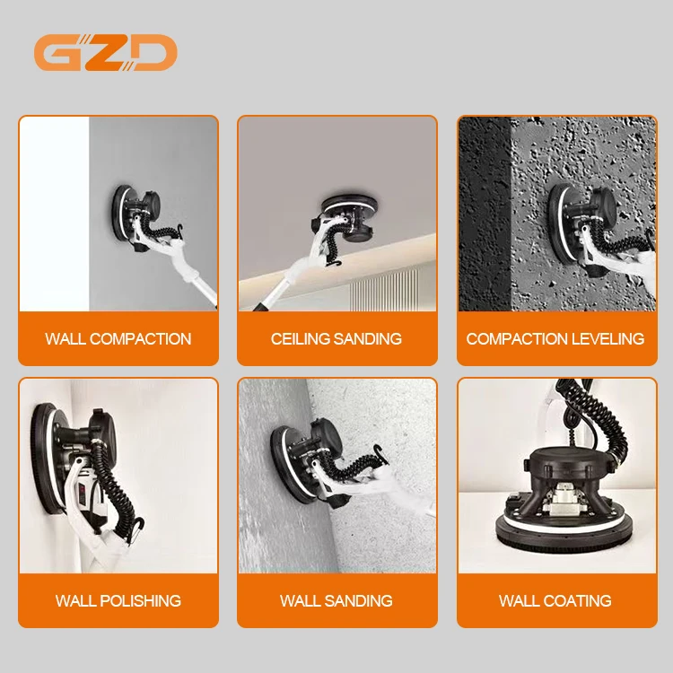 2.2m 1680w Detachable Portable Wall Polisher Sanding Putty Grinding Machine Sandpaper Sander for Wall
