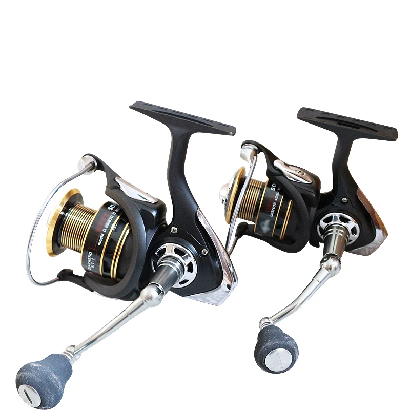 Professional spinning reel with CNC aluminum spool and handle