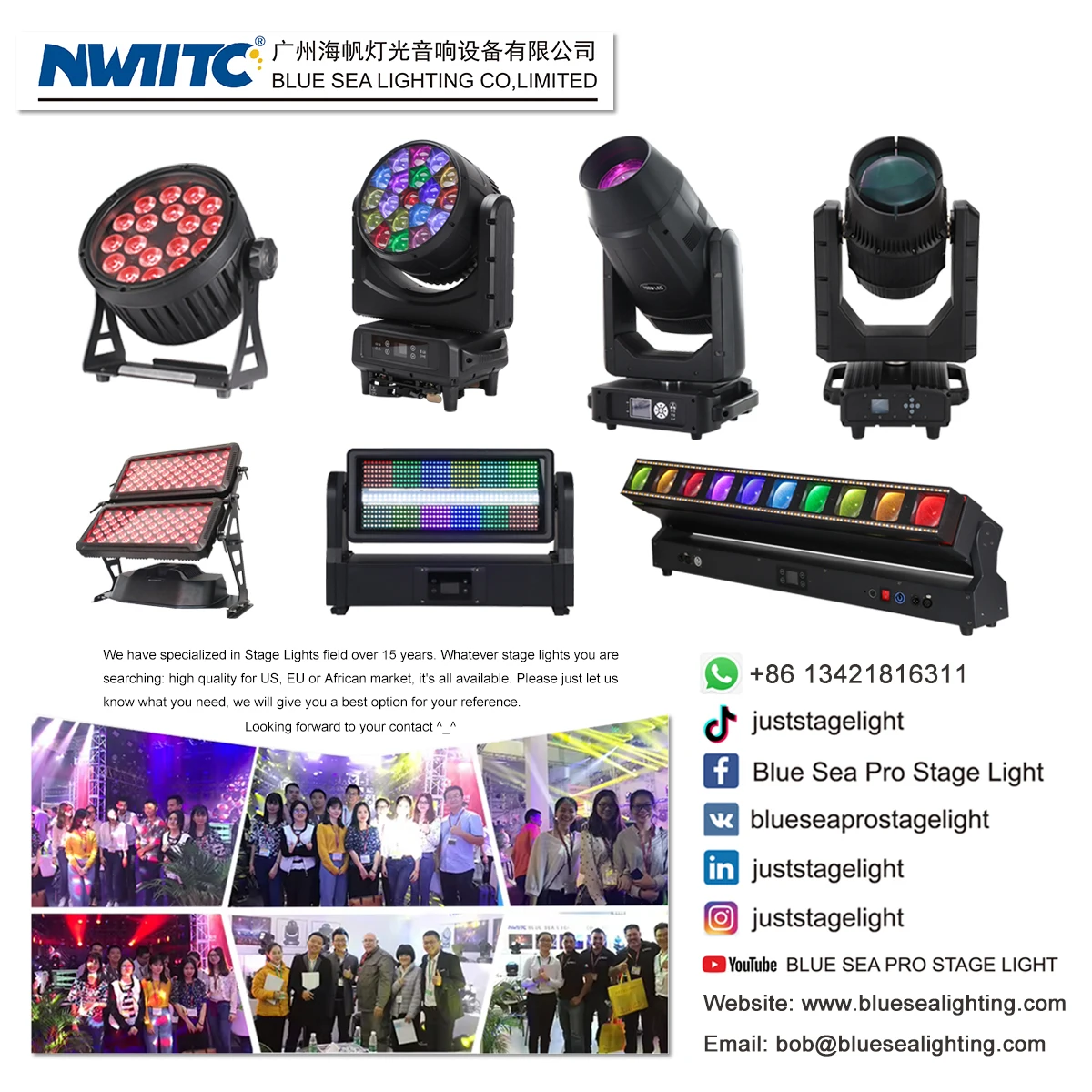 L-123 Dj party dmx 7x12w mini rgbw 4in1 zoom wash led moving head stage lights