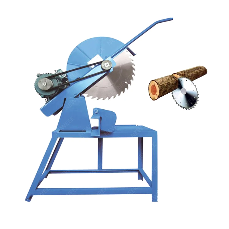 NEWEEK Hot sale hand press bamboo log electric cross cut cutter machine wood cutting saw