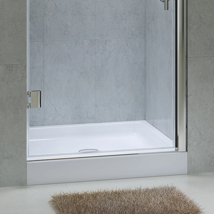 5 Years Warranty Custom Made Without Antislip Center Drain Rectangle ABS Bathroom Shower Tray