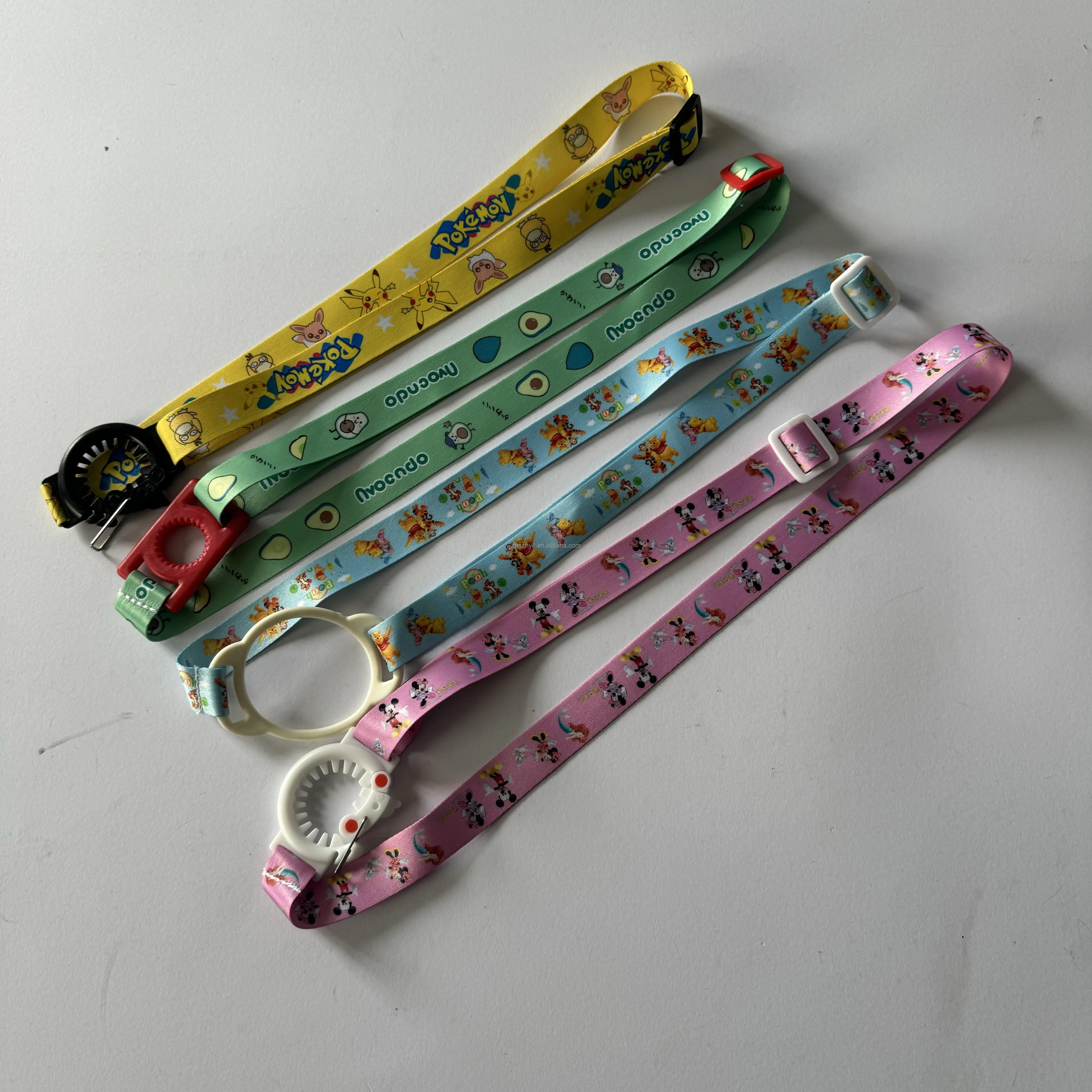 Custom polyester satin sublimation adjustable water drink bottle cup clip holder lanyards for kids
