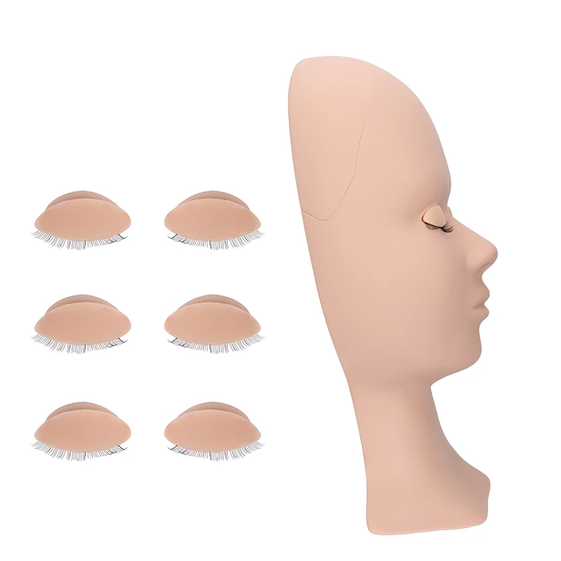 Оптовая продажа насадки для наращивания ресниц тренировочная Высококачественная Сменная головка манекена со съемными веками