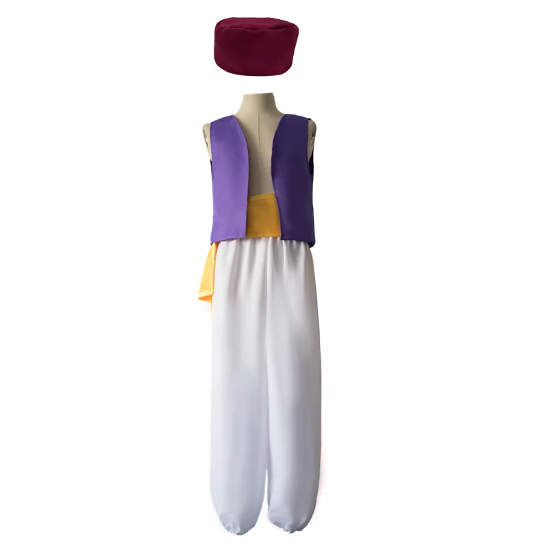 Adult Cosplay Costume Mythical Prince Aladin Performance Costume Halloween Adult Cosplay Clothing Plastic Magic Lamp