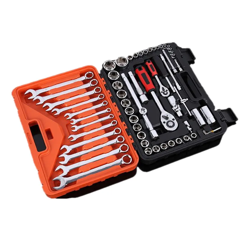 Tools Socket wrench 61-piece set Combination maintenance tool set Hardware Auto repair auto parts tool