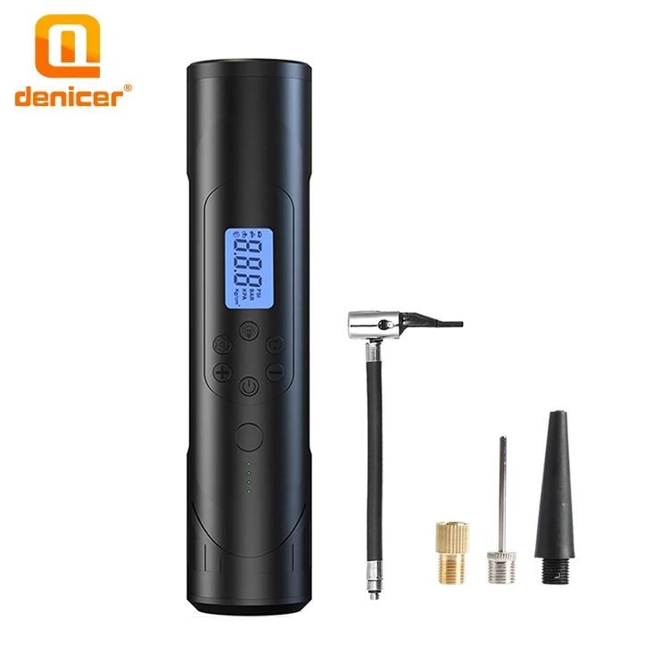 Mini Electric Cordless Tire Inflator Pump with Rechargeable Li-ion Battery LED Lighting