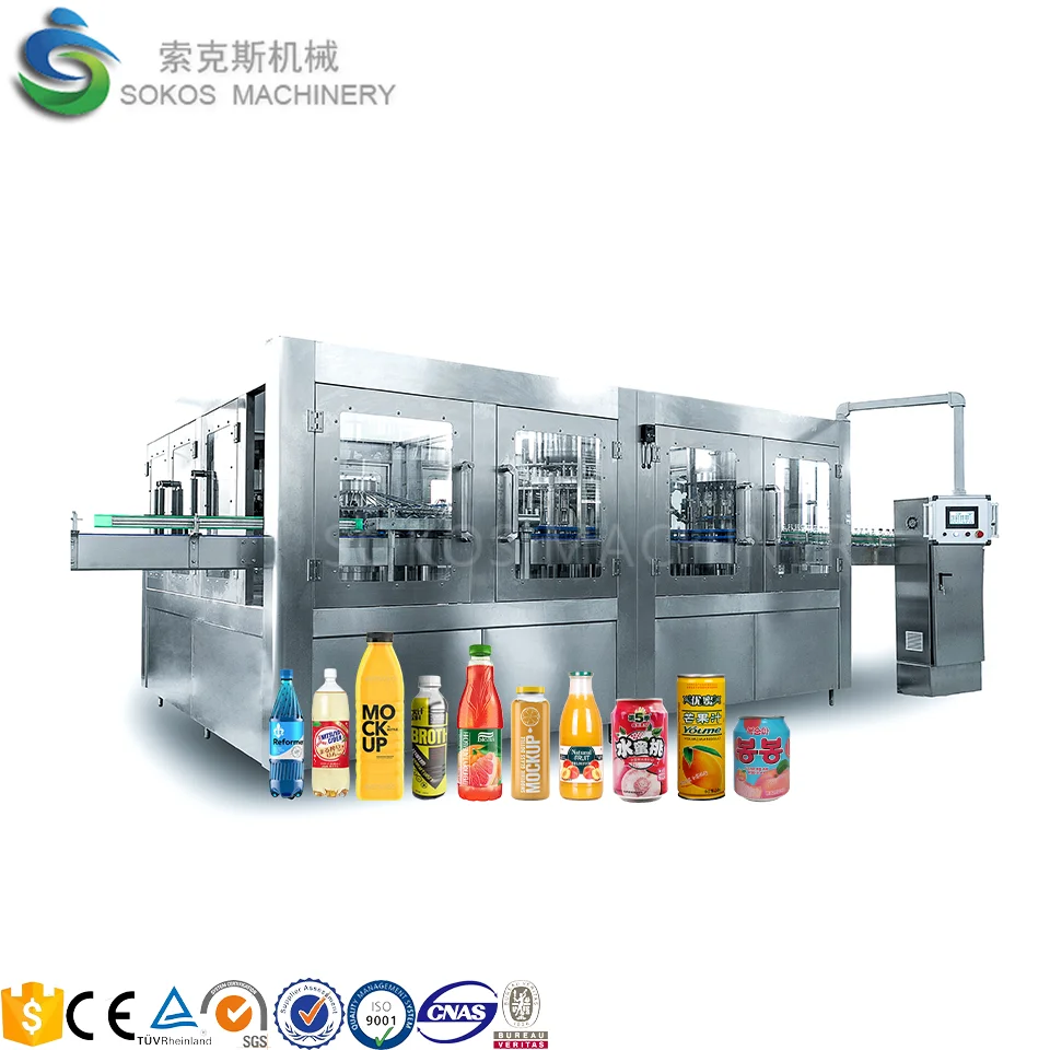 Energy Drinks Completed Fruit Juices Making Beverage Bottling Filling Machine Production Line Plant Price