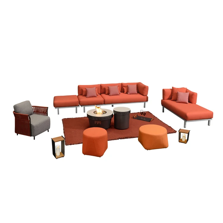 
Stylish colors office scene comfortable aluminum outdoor sofa loose furniture modern 