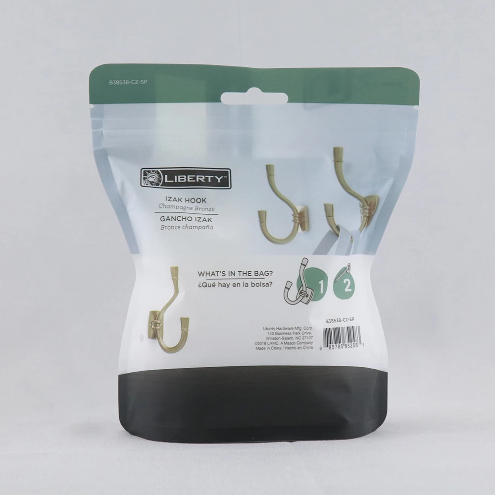zip lock jungle matte black zipper packaging plastic transparent zipper lock frosted zipper bag Hardware packaging bags