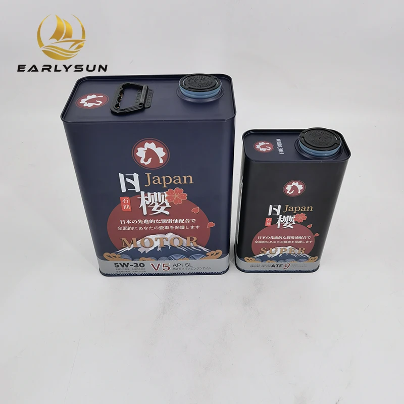 Square Paint Can With Plastic Handle and Metal Ear Made in China