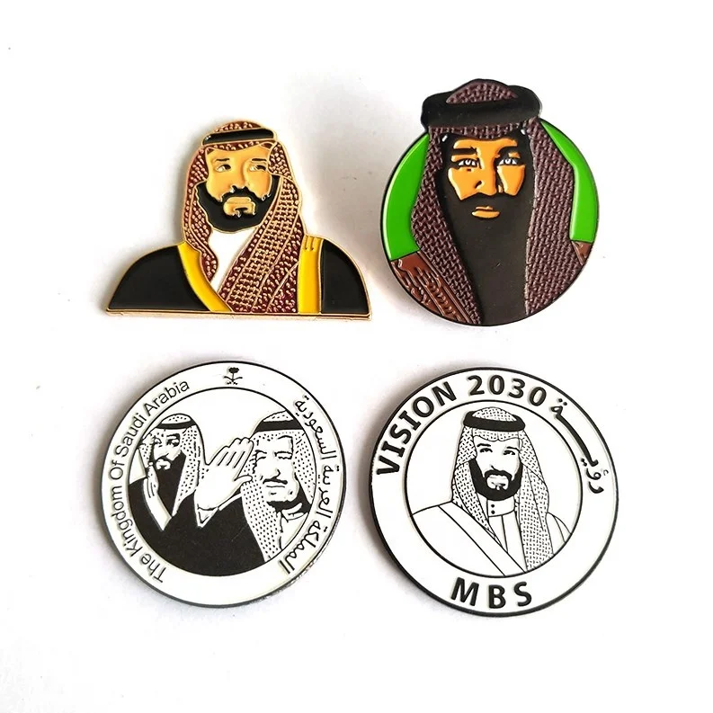 Ready stock  3D logo gold plated metal palm tree saudi arabia pin fast shipping