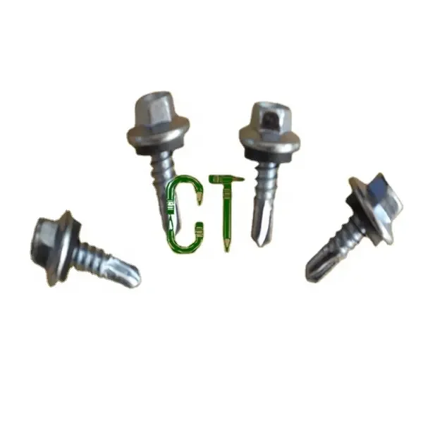 supply hex head self drilling screw with EPDM washer