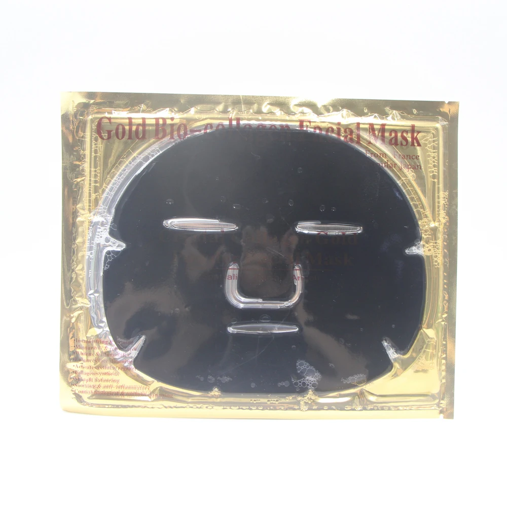 Hot Selling 24K Gold Golden Collagen Crystal Facial Sheet Mask For Anti Wrinkles Masque au collagen