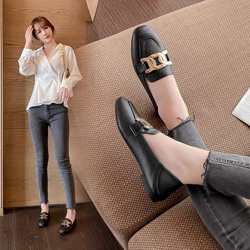 205 high quality low price 2023 women loafers ladies flat shoes