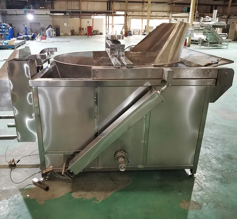 DBB130 industrial 200kgs/h fried peanut batch fryer machine electric deep gas frying machine for green peas processing
