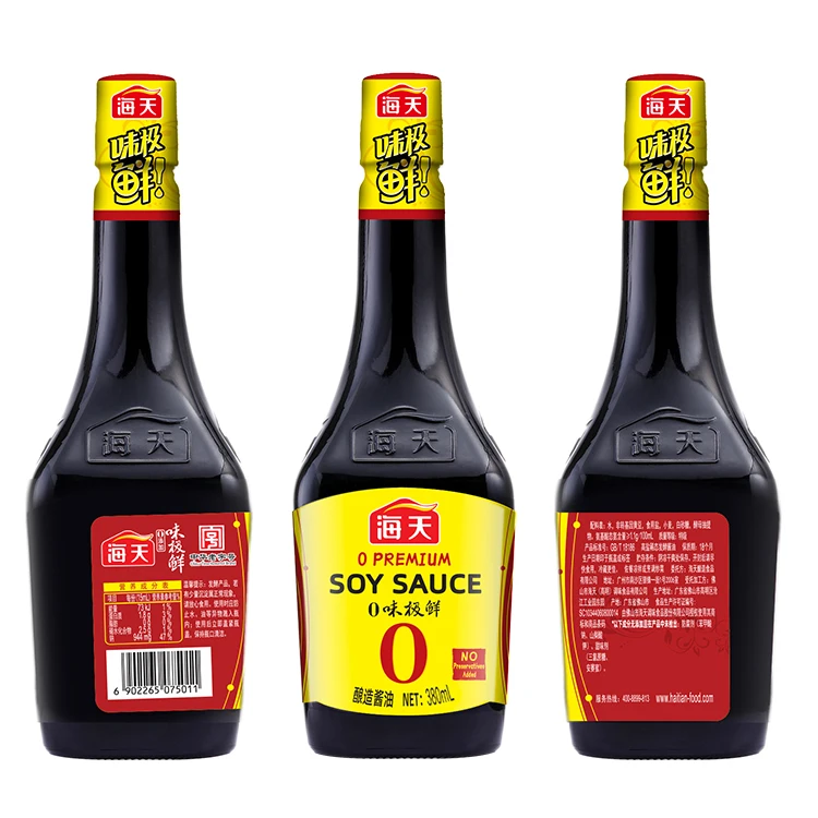 380mL Family packaging HADAY brand  liquid soybean seasoning additives free 100% premium light soy sauce